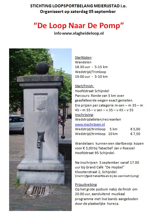 Loop naar de pomp flyer