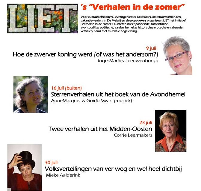 Verhalen in de zomer flyer