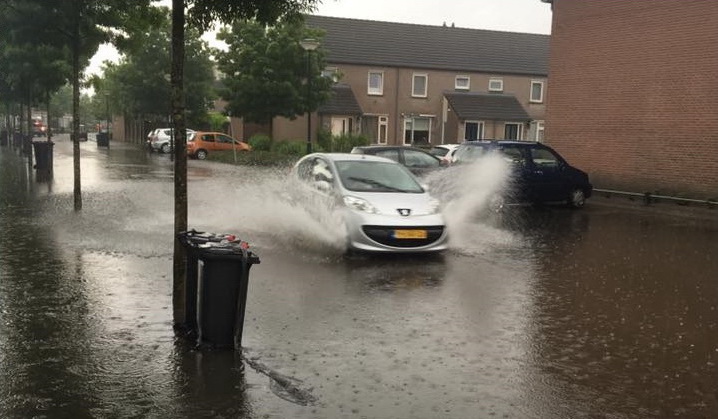 wateroverlast in Schijndel mei 2016