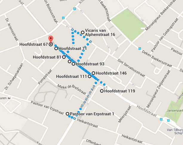 De tegelroute in Schijndel