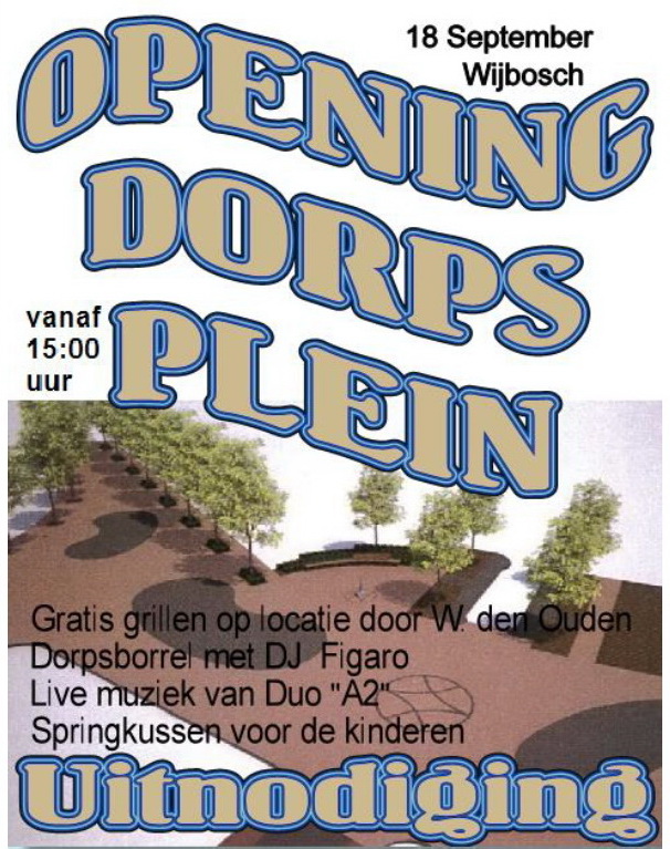 18 sept Opening Dorpsplein flyer