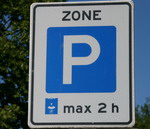 blauwe zone - max 2 uur
