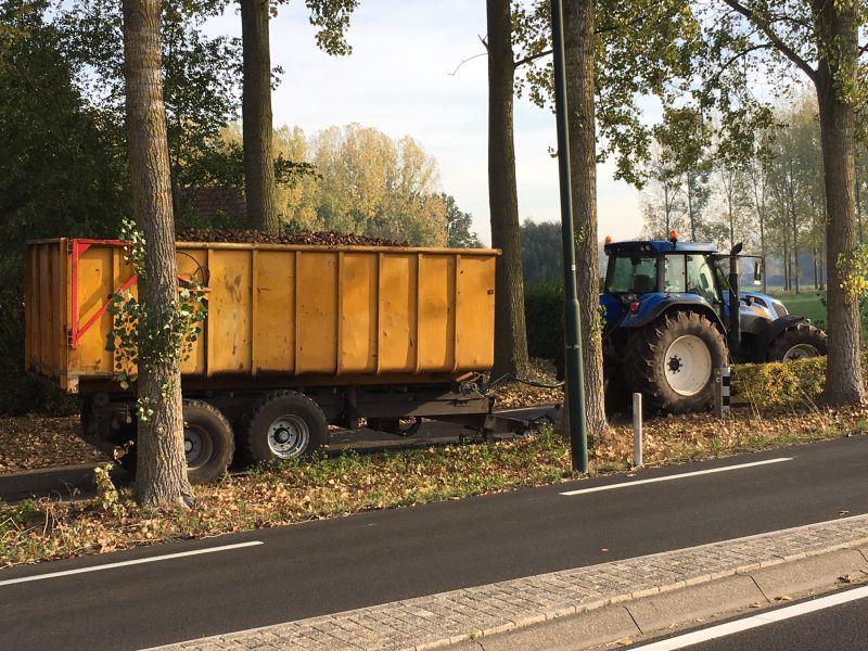 juni Net zo Ziek persoon Tractor verliest aanhanger vol met aardappels